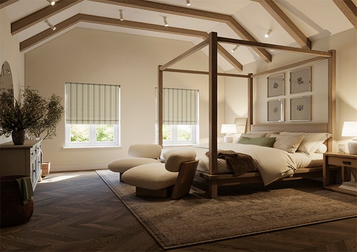 Emily Bond Cornish Stripe, Fern - Twist&Fit Roman Blind - Image 7